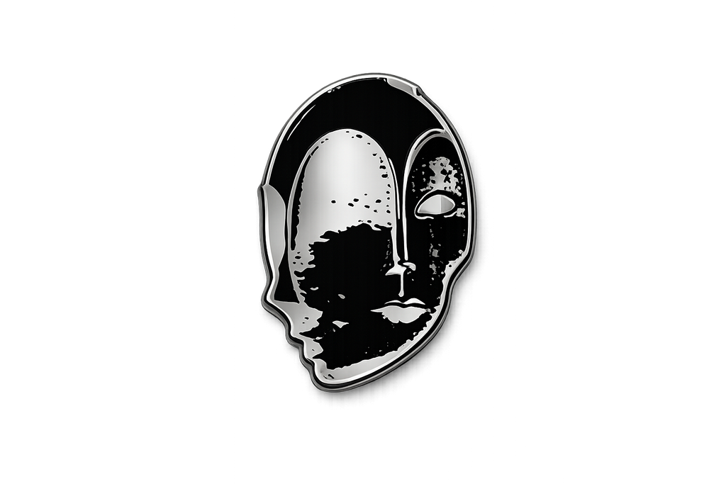 Face Enamel Pin — front