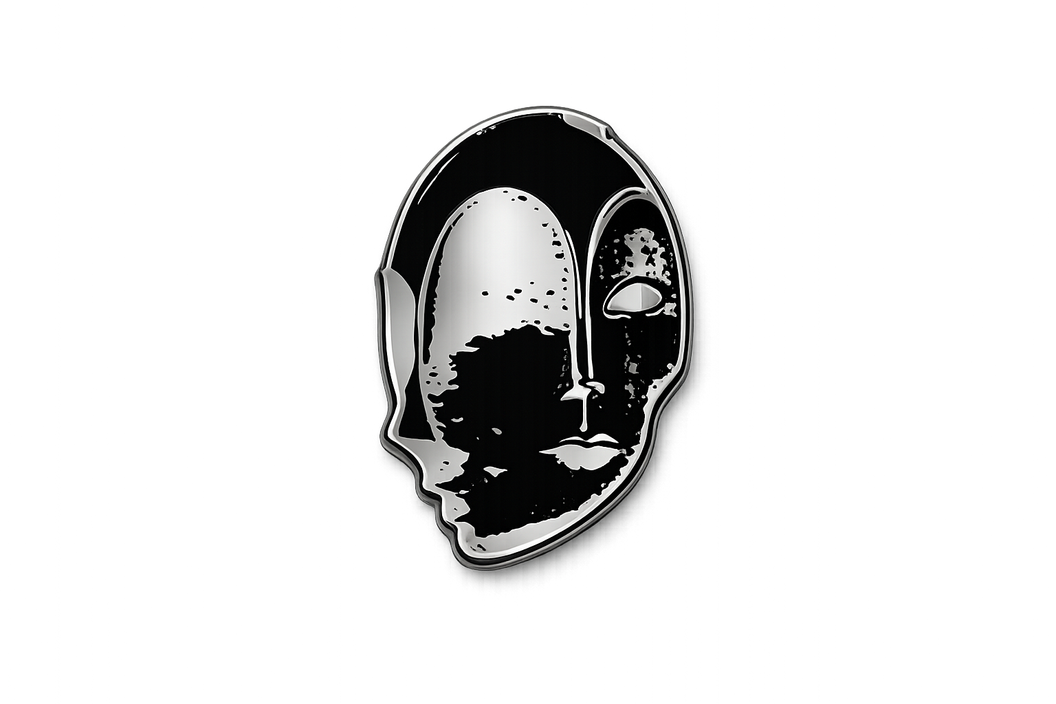 Face Enamel Pin — front