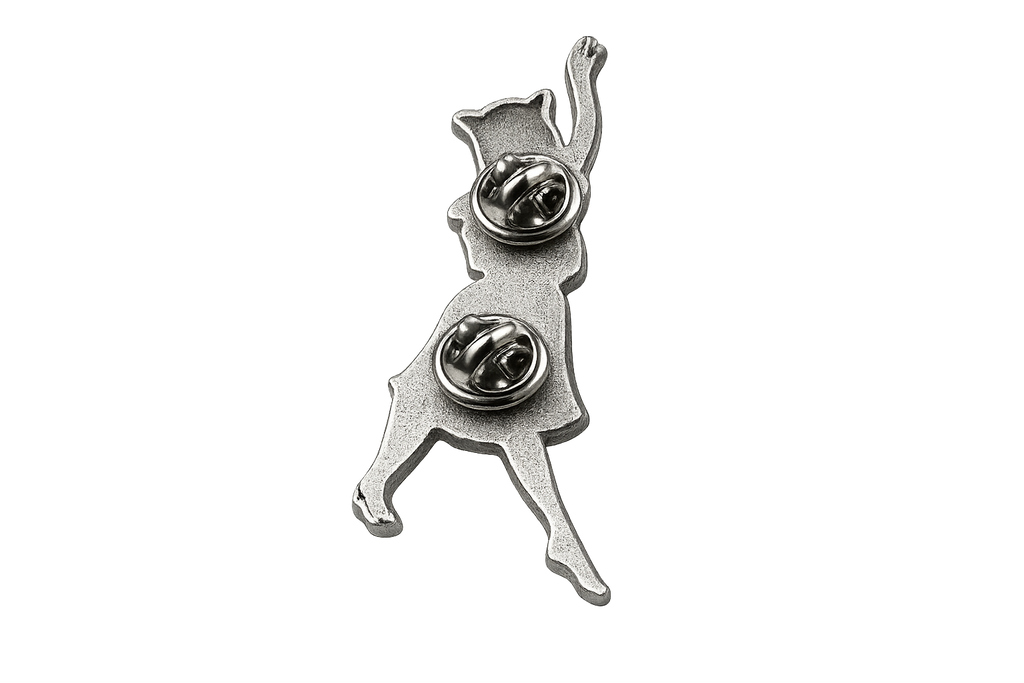 Waving Enamel Pin — back