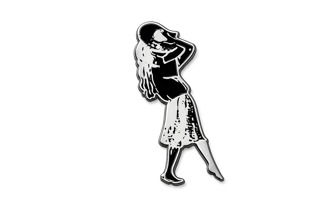 Mask in Hand Enamel Pin — front
