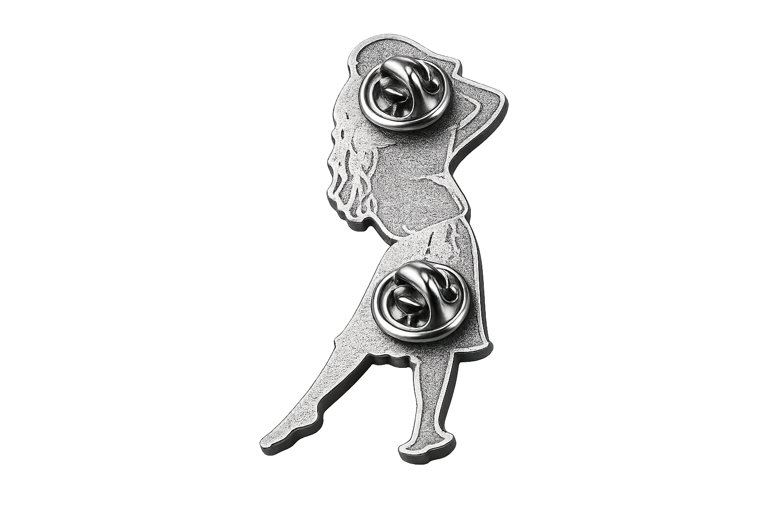 Mask in Hand Enamel Pin — back