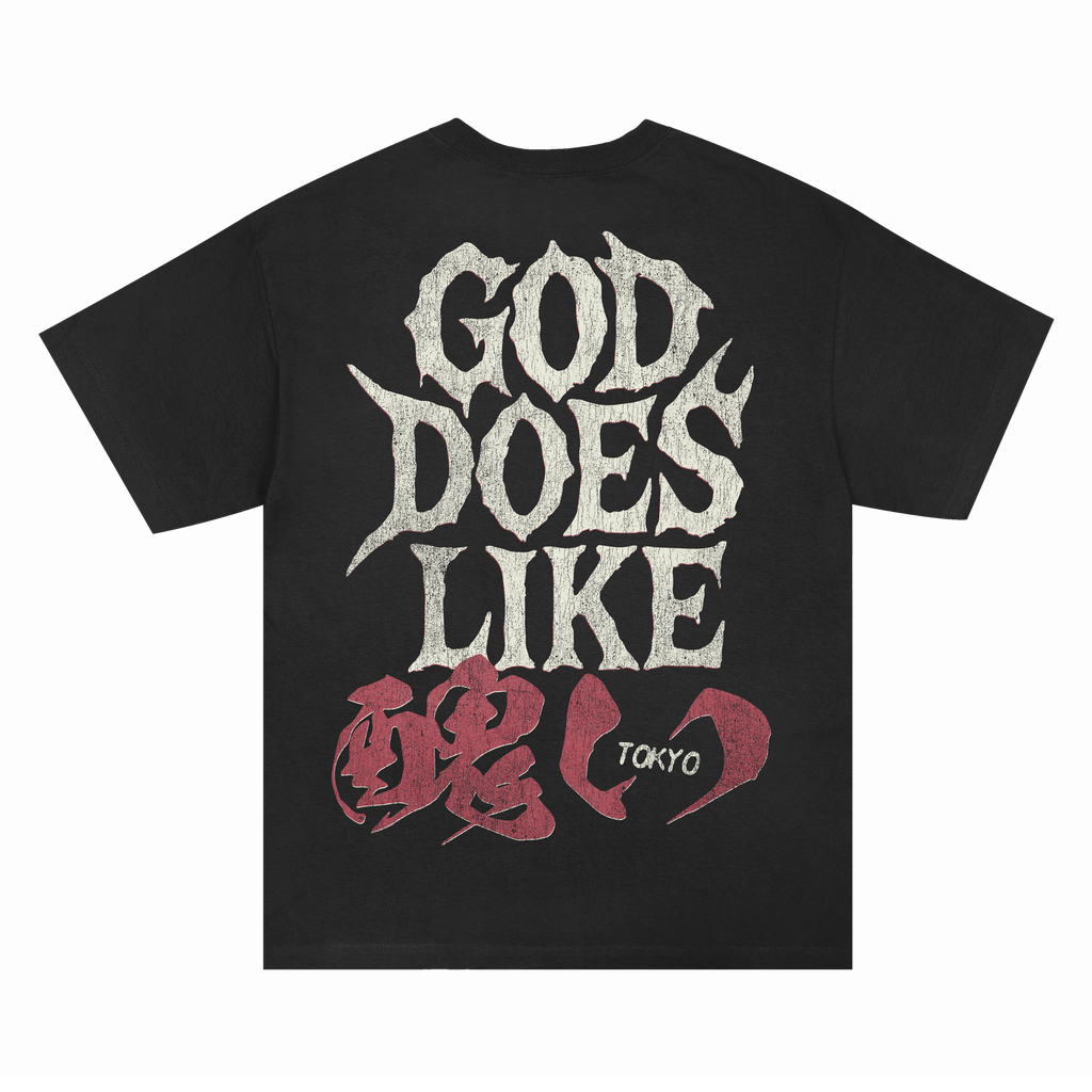 God Does Like Tokyo Tee — back